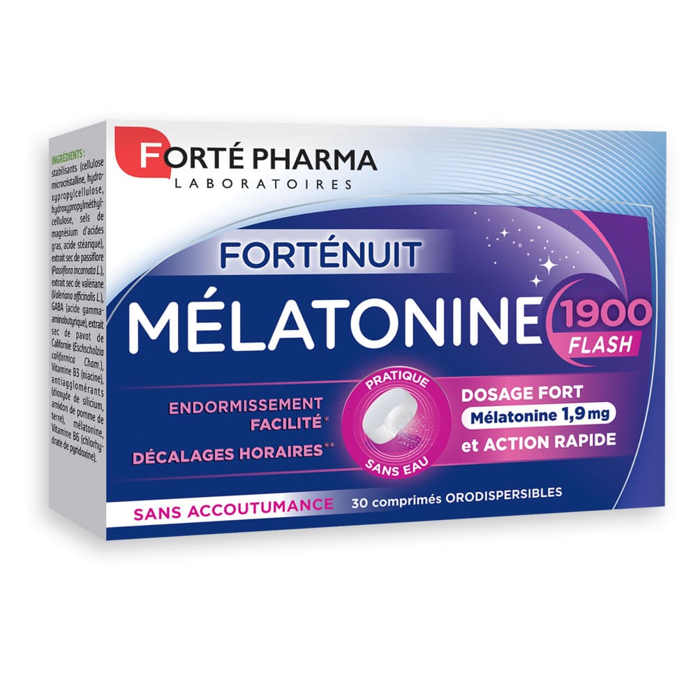 Mélatonine Flash 1900 30 comprimés orodispersibles