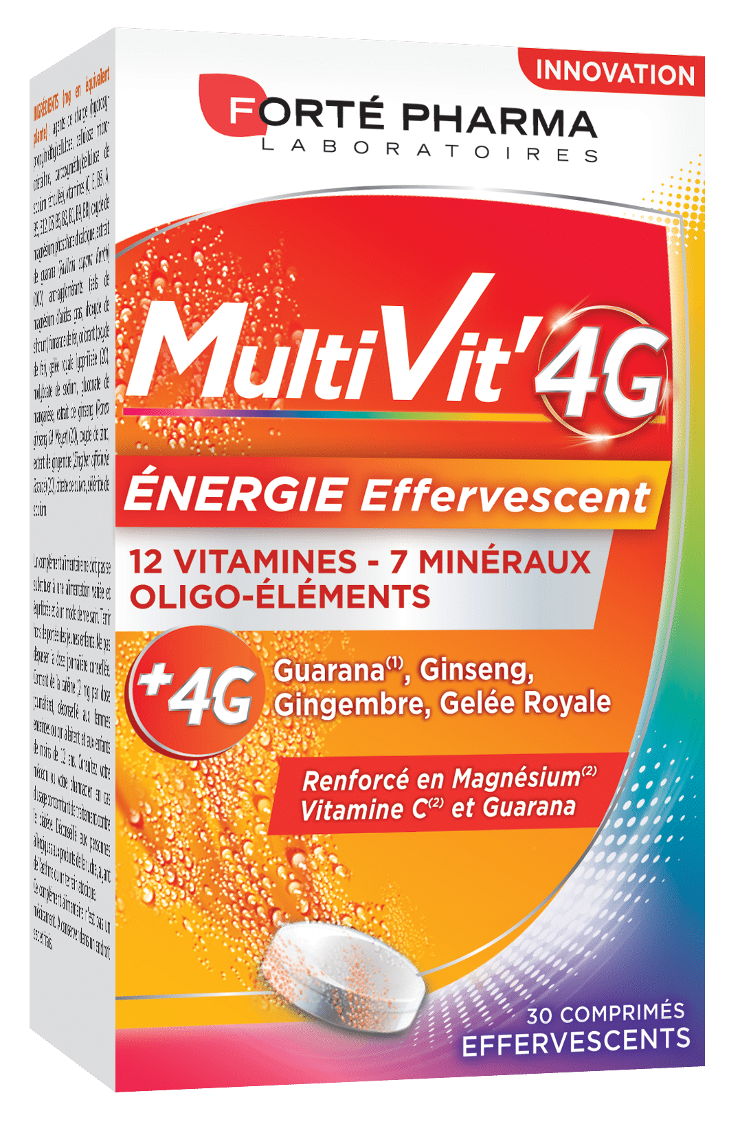Multivit' 4G Energie Effervescent 30 comprimés