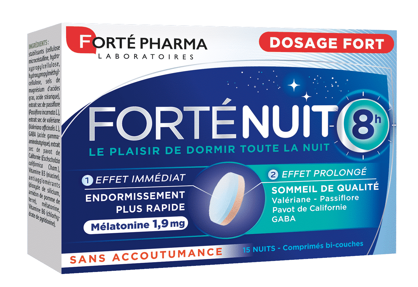 FortéNuit 8h 15 comprimés