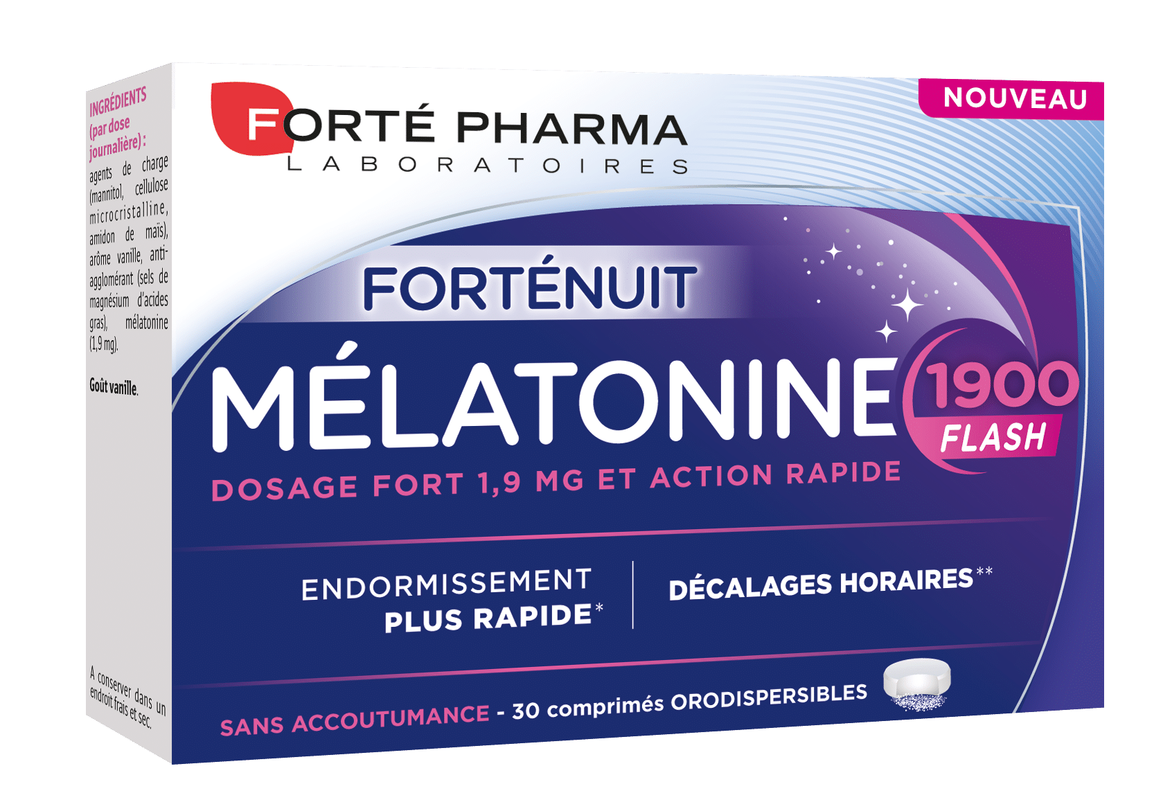 Mélatonine Flash 1900 30 comprimés orodispersibles